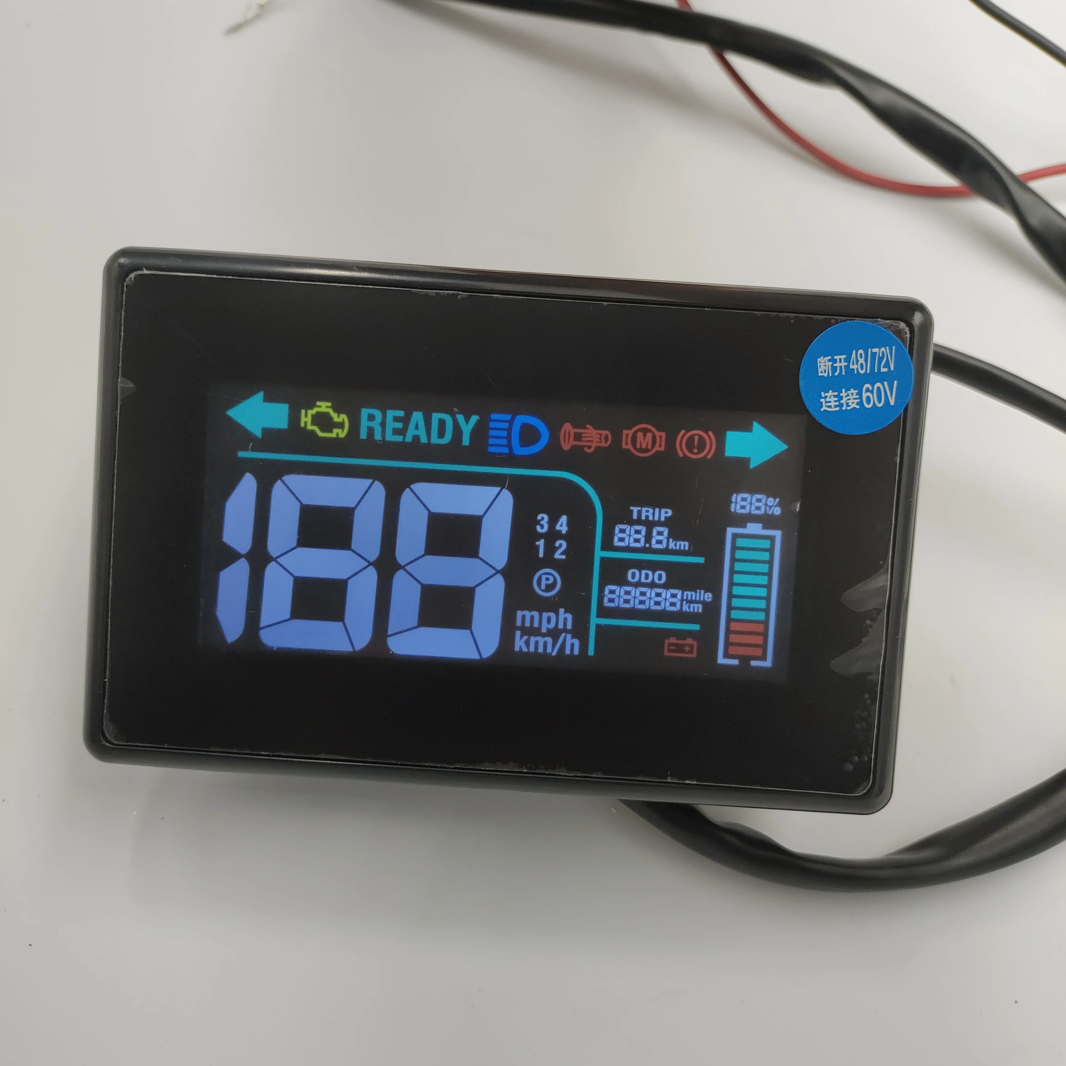 Electric Vehicle Meter Battery Level Indicator SPEEDVIEW 48V60V72V SCOOTER