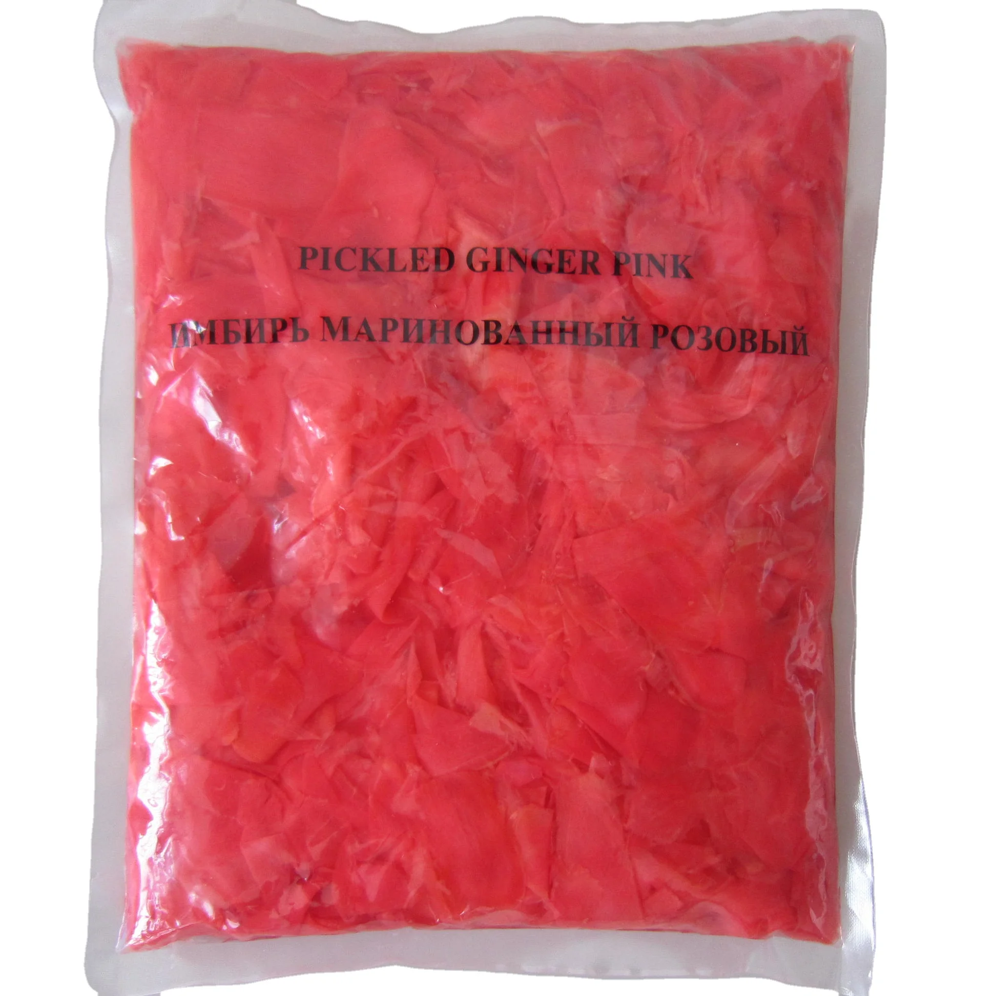 
good quality seasoned Japanese sliced sushi gari pink 1kg for Japanese restaurants and sushi bars 