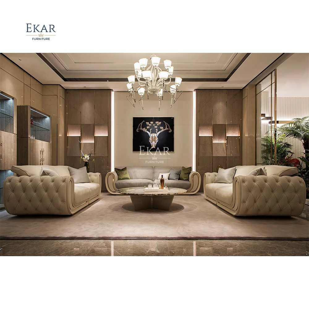 Leather Furniture Sofa Living room Contemporary Sofa Set Luxury All Full House Furniture Leather Office Sofas