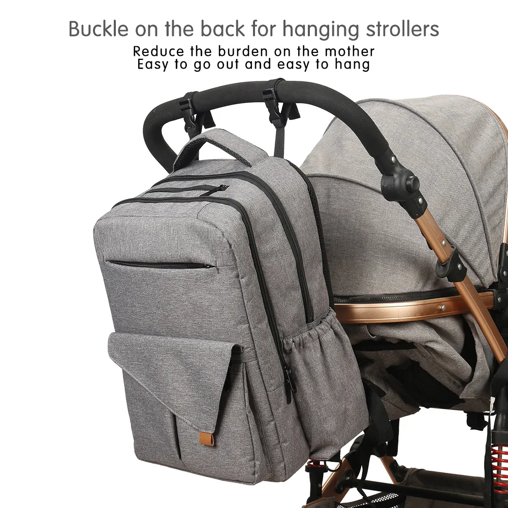 
atinfor Business Baby Bag Diaper Backpack Mommy Bag Large Capacity Function Multi Pocket Classified Items Diaper Bags 