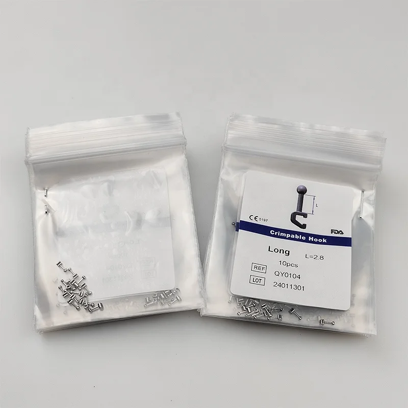 Orthodontic Long Metal Crimpable Hooks