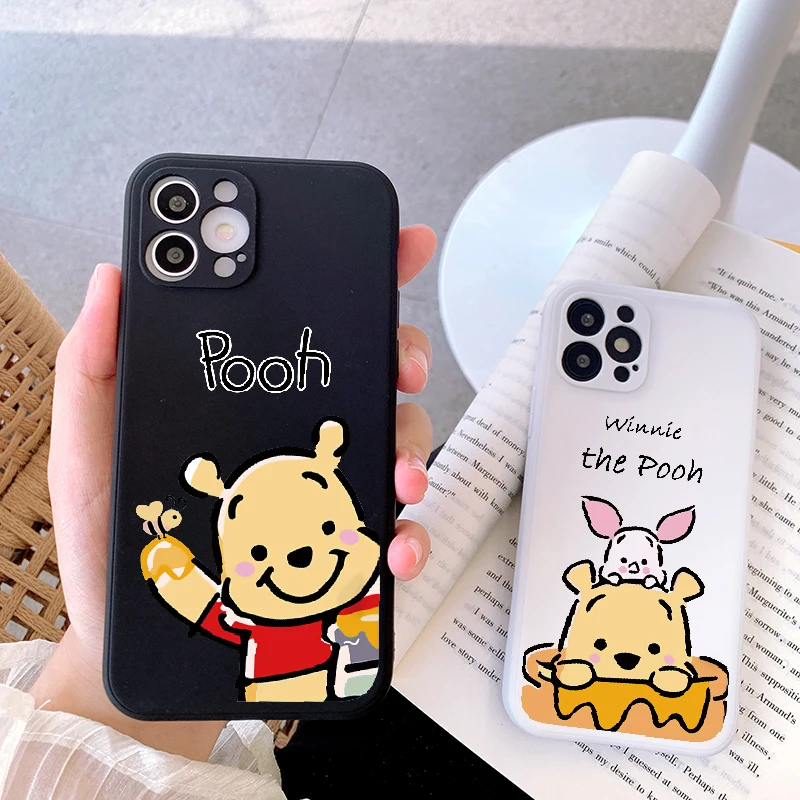 Cartoon mouse duck bear style Phone Case for iPhone 13 12 11 Pro XR X Xs Max 8 7 Mini Frosted Silicone Cases Soft Back Cover