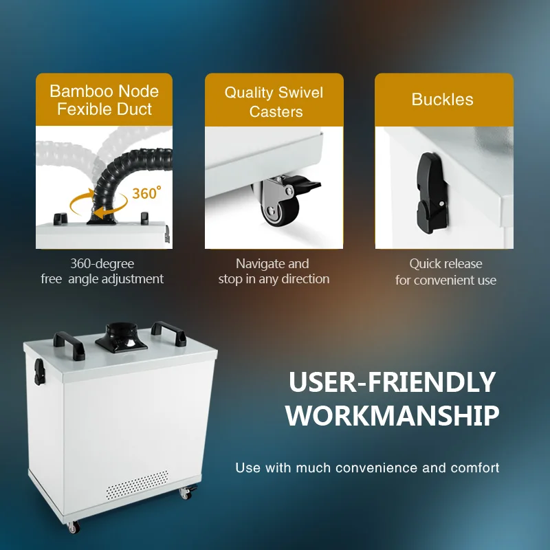 Large Airflow Smoke Extractor Filter Fiber Co Laser Grinding Dust Fume for Lathe Machine