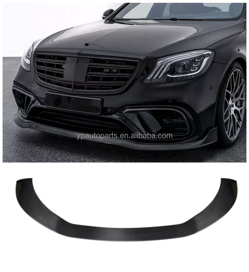 Front Lip For Mercedes S-Class W222 S63 S65 Upgrade to B700 B Style 2018y+