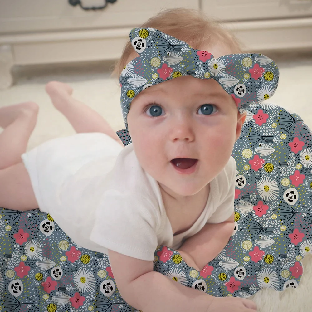 Newborn Baby Swaddle Blankets Sets 2-Pack Infant Boy Girls Receiving Blankets Sacks Beanie Blankets Wraps Baby Registry Gifts