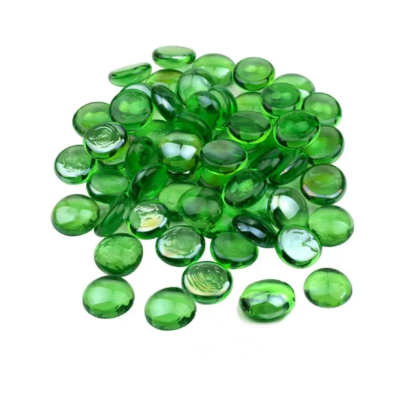 Glass bead pebbles high polishing Colorful luminous pebbles cebbles stones used for fish pond decoration