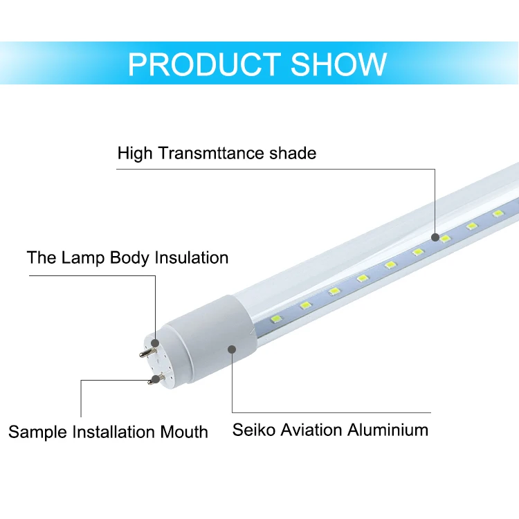 Прямая продажа с фабрики Smd 4ft 9 Вт 18 Светодиодная трубчатая лампа High Lumen 600 мм 1200 4000k 5000k 6500k Высокий люмен T8 светодиодные трубки