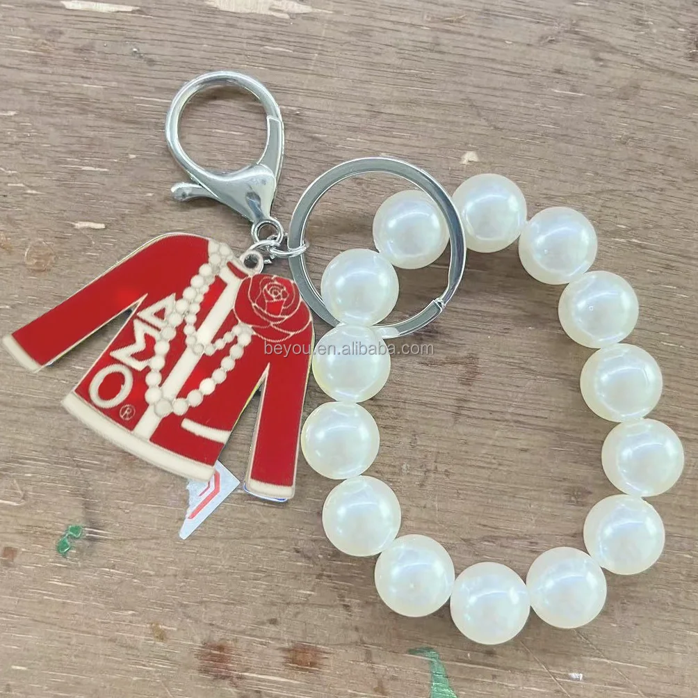 Zeta Amicae DST Finer Sorority Accessory Pearl Jewelry Finer Women Pearl Necklace Light Blue Pearl 1948 ZA Lanyard