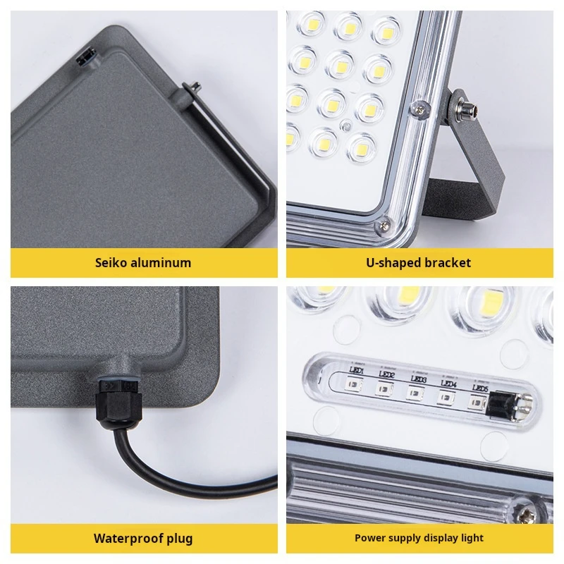 Super Bright 50W Outside Aluminum Ip65 Stadium Floodlight Solar Powered Reflector Led Flood Light Solar Projector