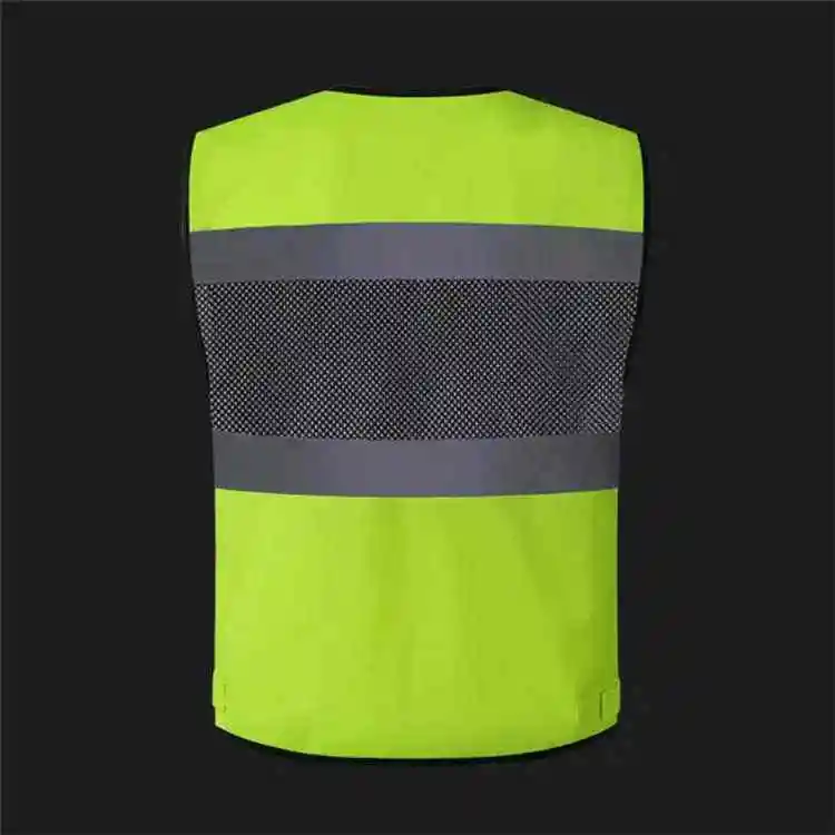 Customized Logo OEM Higher quality high visibility engineer safety vest mesh breathable multi pocket reflective Security jacket