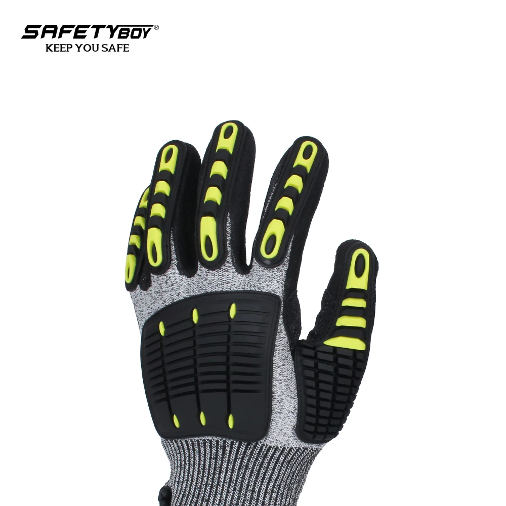Popular Model Impact Anti-cutting Gloves SAFETYBOY YL1101 Nitrile-coated Durable Cut Resistant Safety Gloves In Africa America