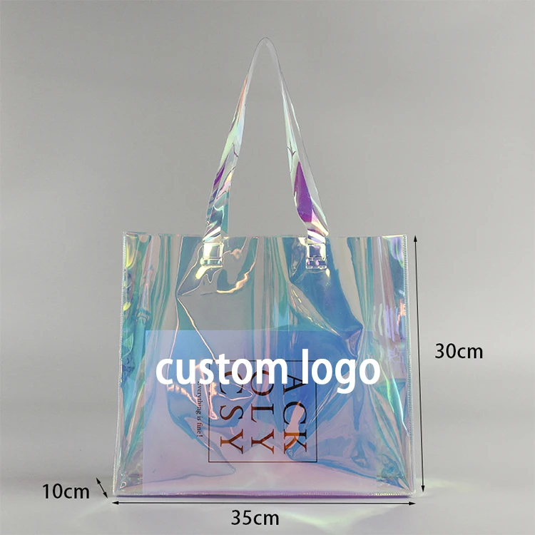 Customized Printing Candy Colored Transparent Clear Handbags Clear Jelly Bag Kids, Jelly Bags Mini