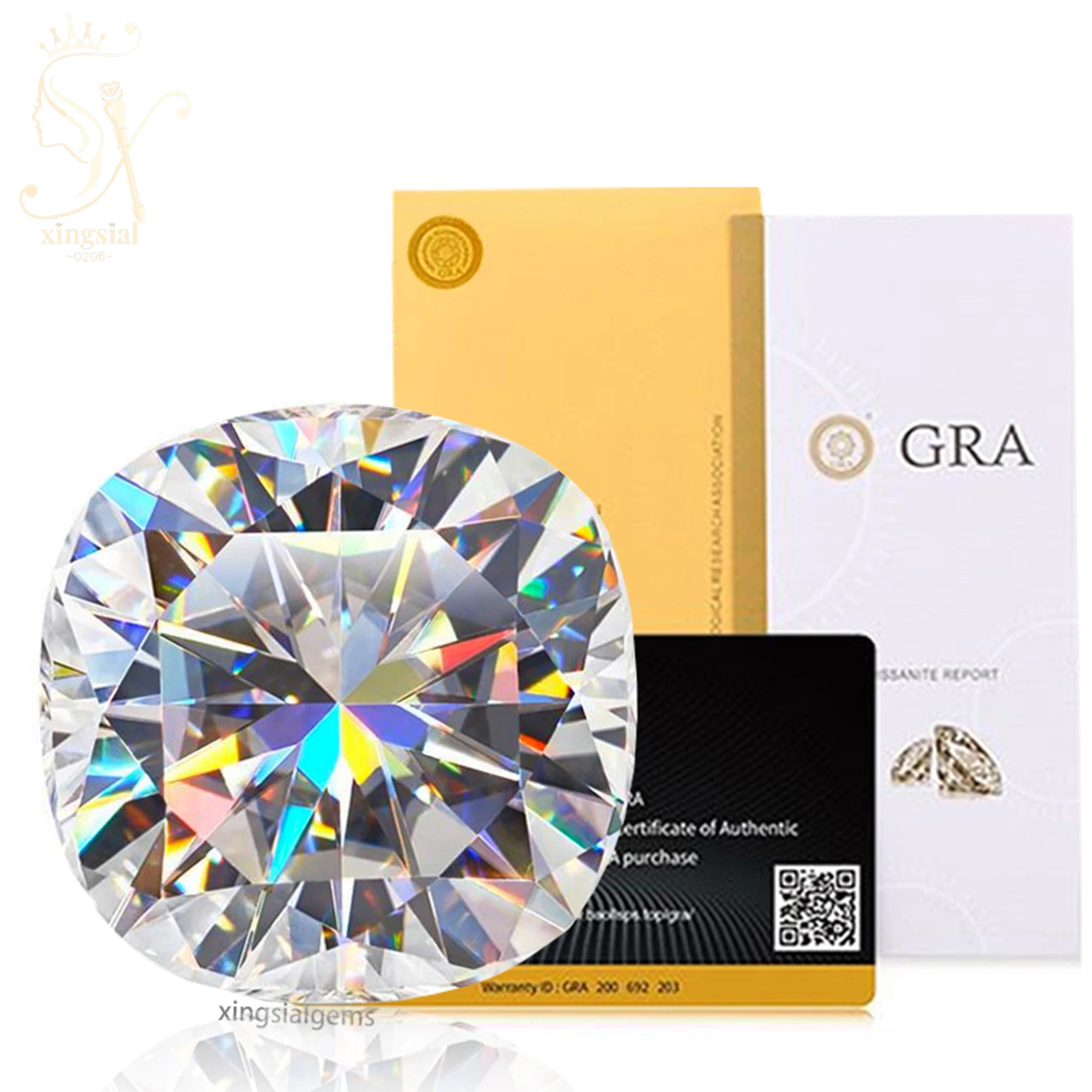 Xingsial 0.5CT 3CT камни производитель GRA Сертификация свободный Mossanite бриллиант для обручального кольца Loose VVS moosanite