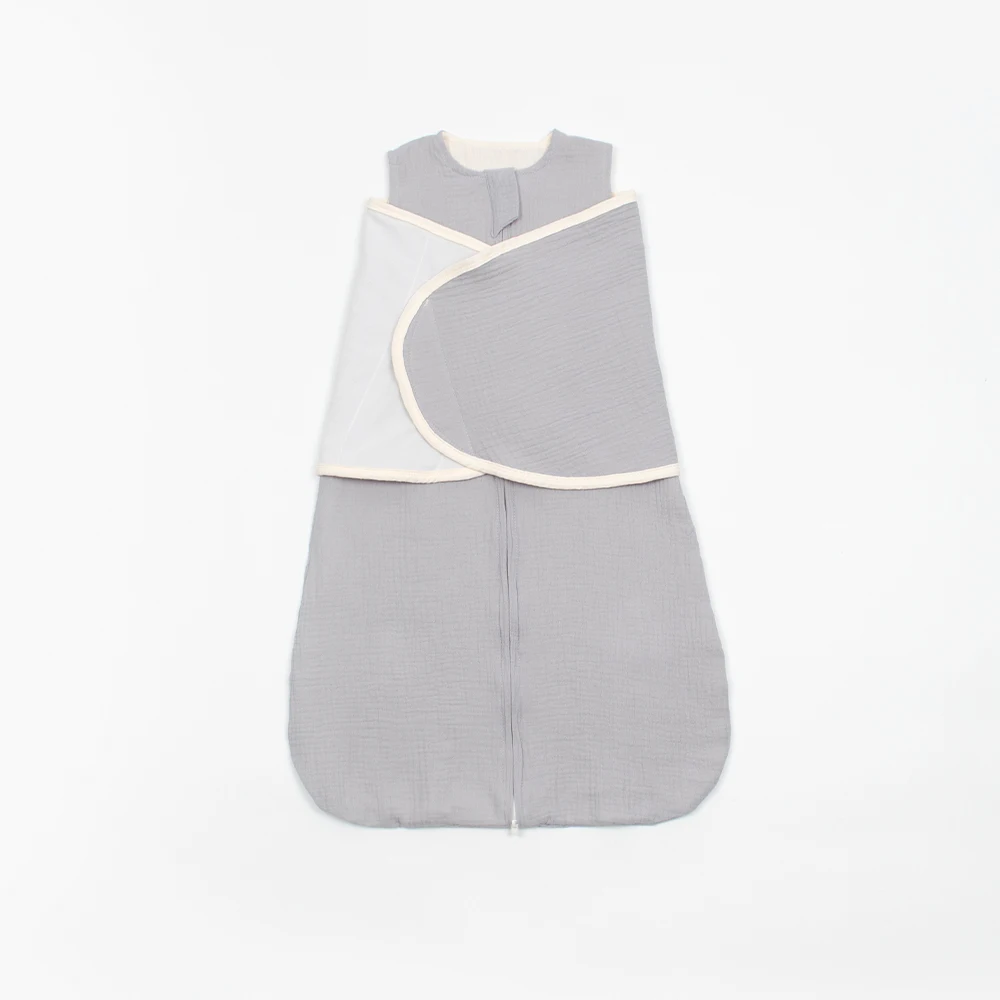 Golden Supplier Organic Cotton Muslin Crepe Soft Sleeping Bags Baby Wearable Blanket Sleep Sack