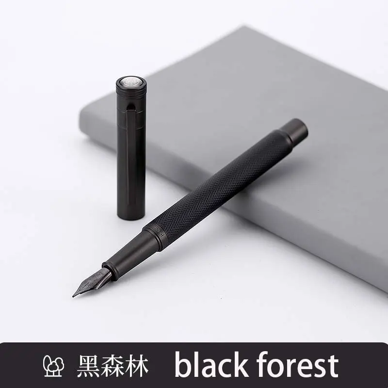 Hongdian Metal black forest birch forest calligraphy fountain pen