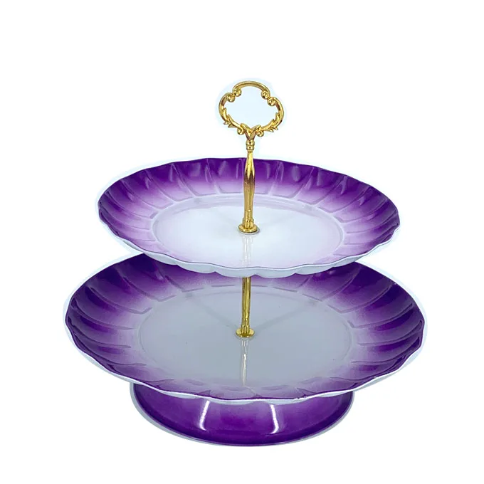 
 Цветной двухслойный лоток для фруктов из нержавеющей стали, многослойная полка для вечеринки  