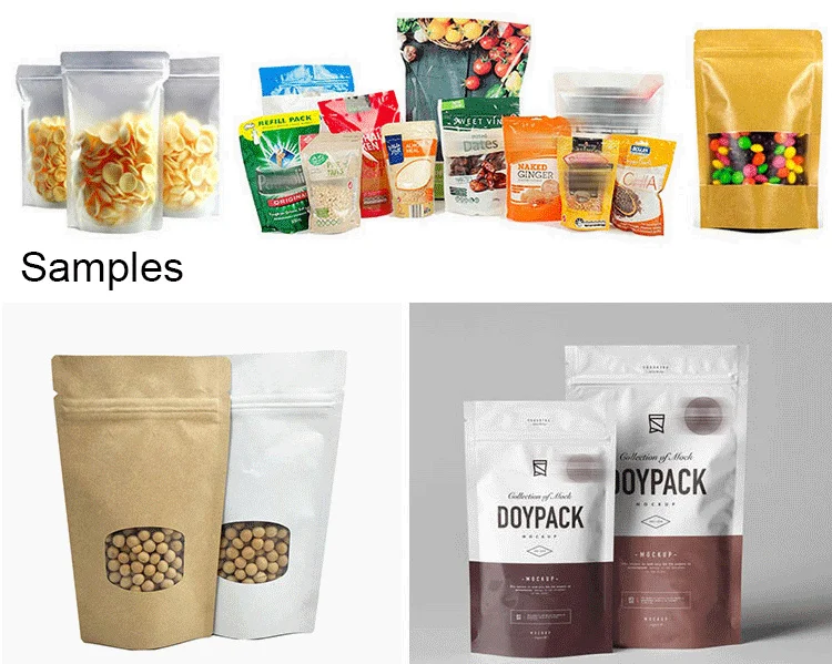 High Speed Automatic Premade Pouch Stand-Up Paper Bag Resealable Cake Wheat Corn Food Flour Powder Filling Packaging Machine