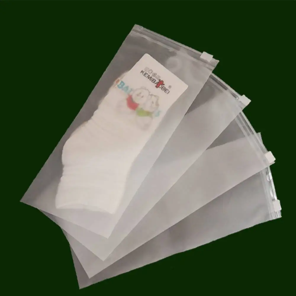 Custom Matte/Frosted Biodegradable Plastic Packaging Zipper Bags T Shirt Swimwear Zip Lock Clothing Bags With Logo