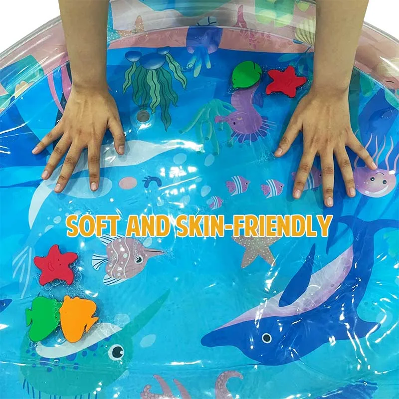 Baby patting water pad Indoor Baby Swimming Pool Mat Inflatable  Durable and Comfortable Tummy Time Mat for Little Swimmers