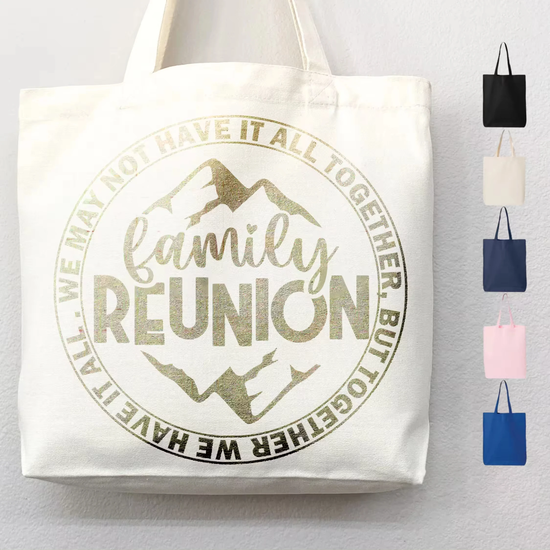 Wingtu New Trend Calico Cotton Tote Bag Exclusive Shopping Bag Design Pattern Custom Shopping Bags For Business