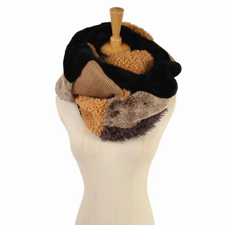 faux fur trim collar furry neck warmer and scarf