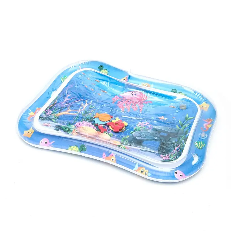 High Quality Wholesale 0 To 24 Months En71 Educational Toy Tummy Time Plastic Pvc Inflatable Baby Water Play Mat For Baby