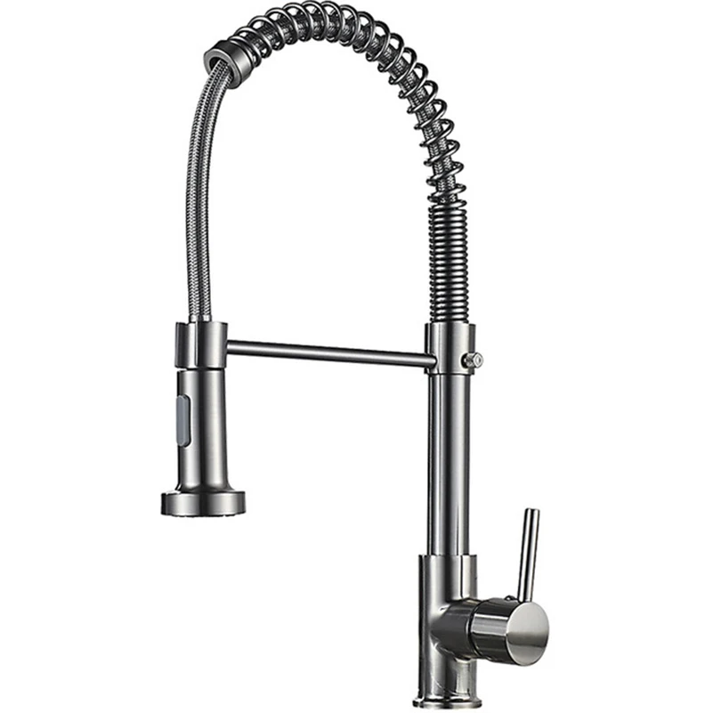 Lead Free Kitchen Faucets Commercial Solid Brass Single Handle Kitchen Sink Faucet Pull Down Kitchen Faucets