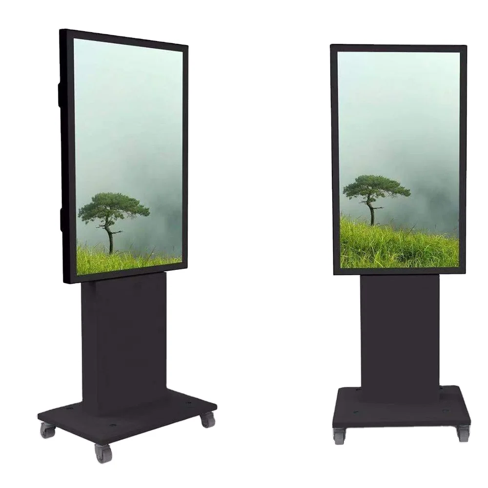 Free Standing Outdoor Capacitive Touch Kiosk High Brightness LCD Player IP66 Advertising Digital Signage Totem