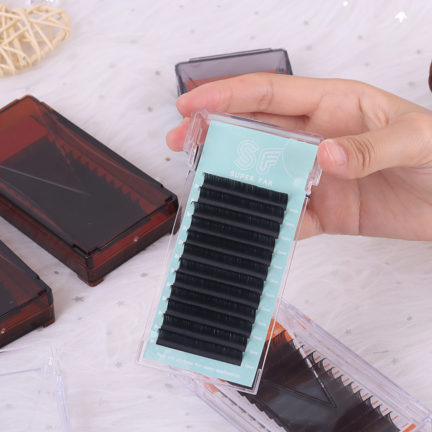 Soft Dark Matte Cashmere Lash Trays Supplier Cashmere Soft Black Verified Mink Individual Lash Extension