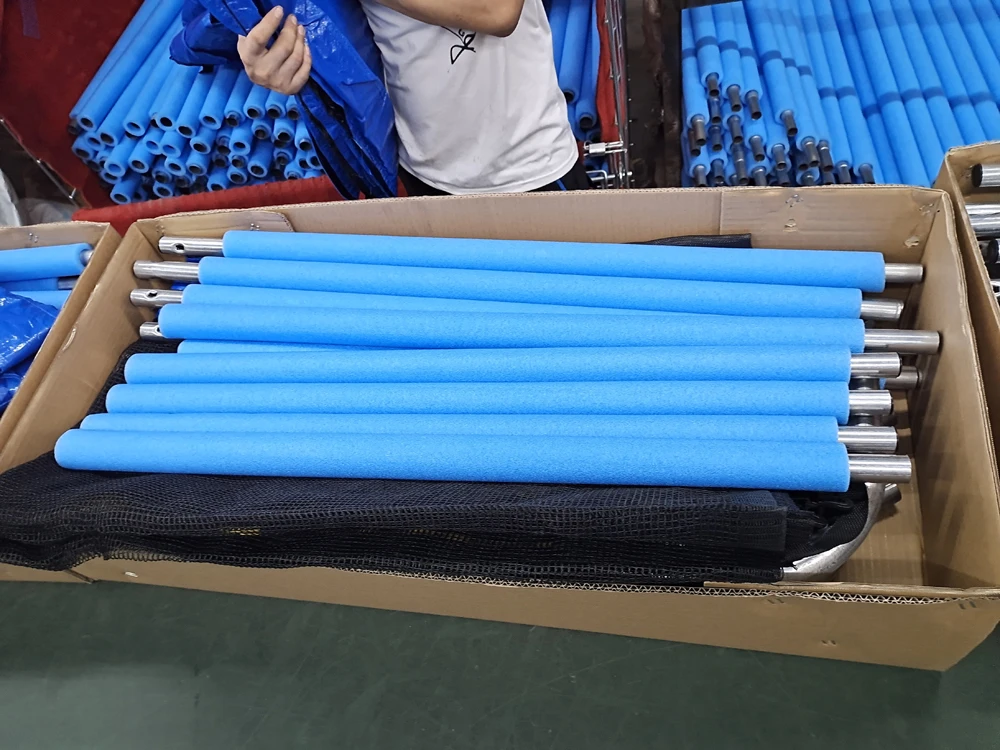 Manufacturer wholesale garden 7*10FT square trampoline jump bed with enclosures outdoor with inner safety net