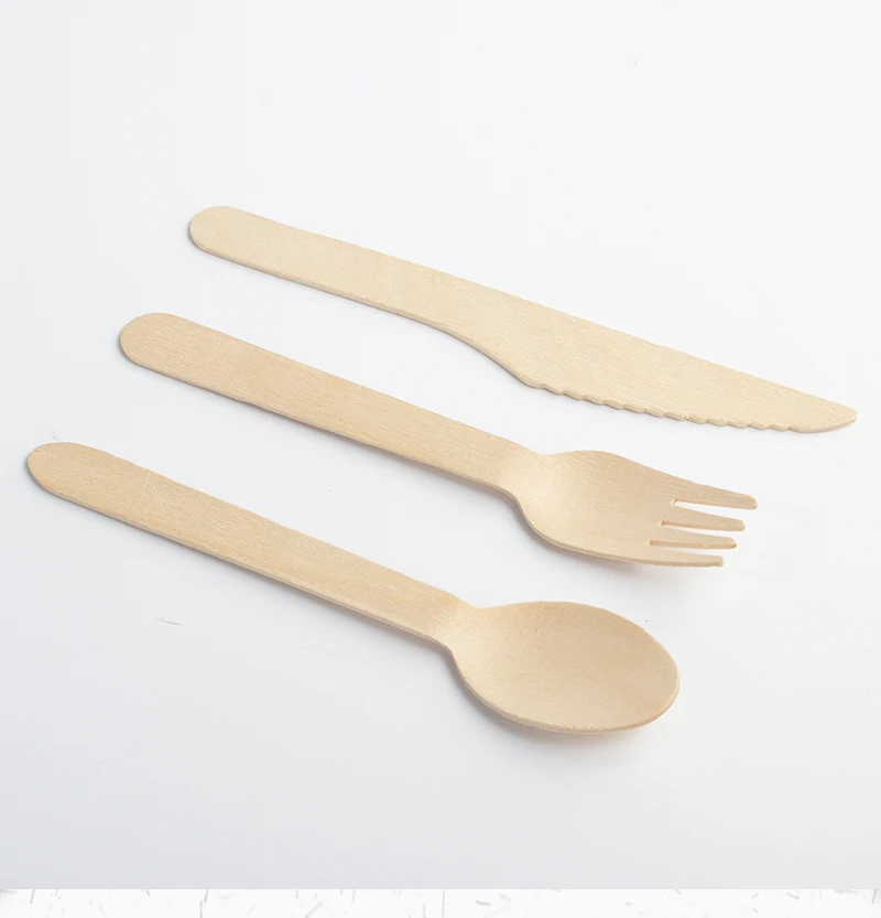 disposable wooden Knife and fork spoon Kitchen Wedding Reusable Silverware Knife Spoon Fork Flatware Set