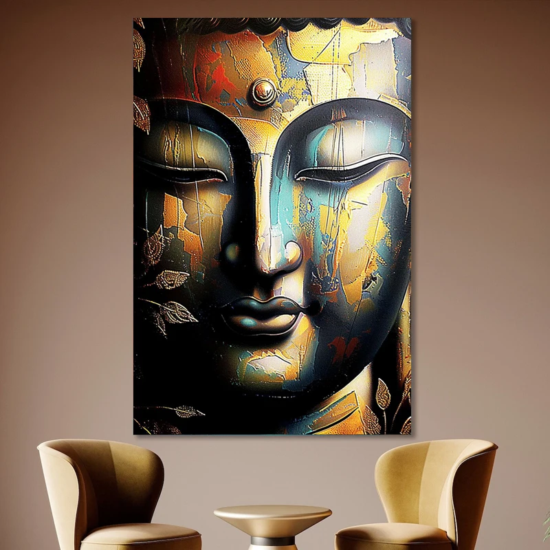 Large Buddha canvas wall art print buddha meditation canvas print modern art painting for home decoration