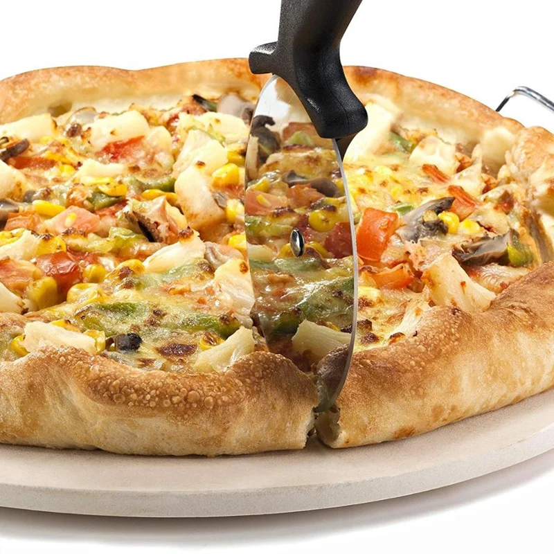 New Pizza Cutter Oven Tools Mini Peel  Wood Kids Tray Accessories Cuter Steel Round Multi Dough Blades Knife Roller