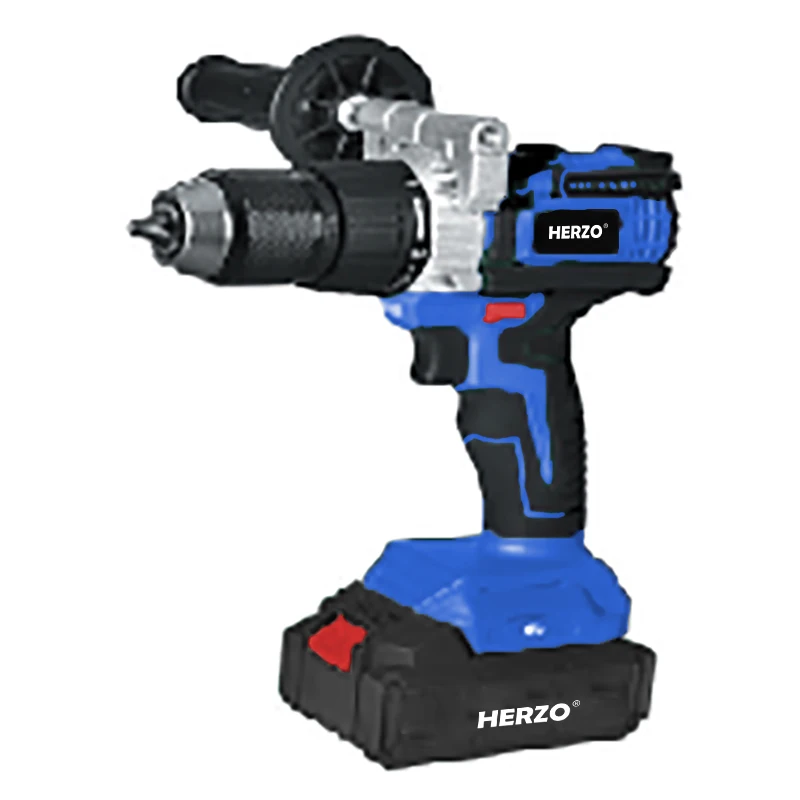 HERZO 20V Brushless Drill Electric Impact Screwdriver Portable with 80N.m Max. Torque Power Drills
