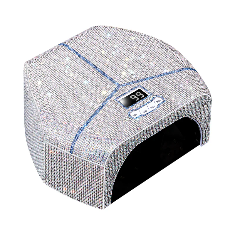 180W High Power Nail Lamp Red Light Crystal Beads Large Space UV LED Nail Dryer Gel Curing Light Machine with Diamonds for Salon