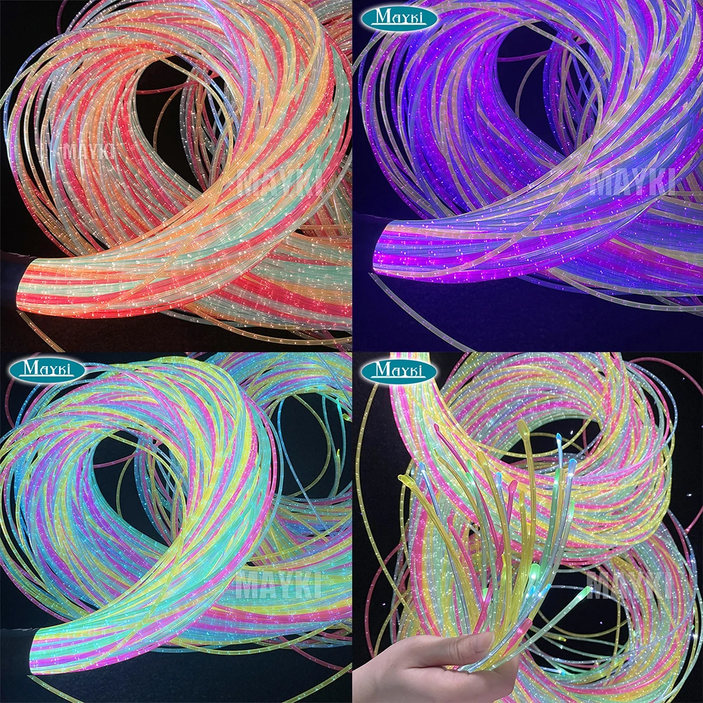 Sensory Fiber Optic Light rgb sparkle UV cable with big button controller for sensory integrated room Therapy