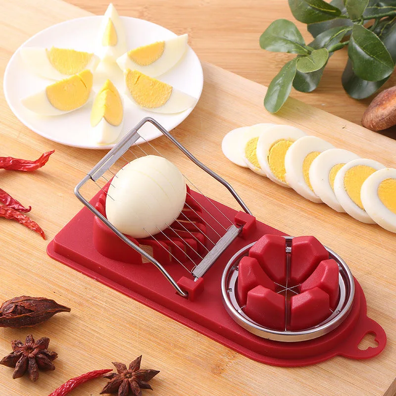 Egg Slicer Cutter 2 in 1 Egg Cutter Stainless Steel Stainless Steel Fruit Slicer for egg, Sausage,Kiwis