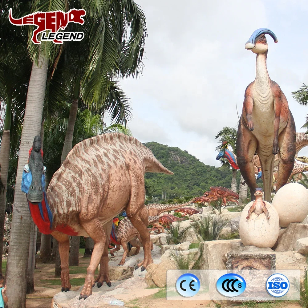 4 M Long Realistic Life Size Fiberglass Dinosaur Statue For Park