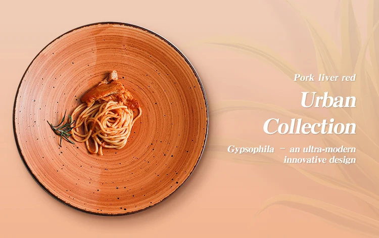 Resort Color Plate Porcelain Plates, Strong Ceramic Dish, Hotel Color Plate Porcelain Dinnerware Plates