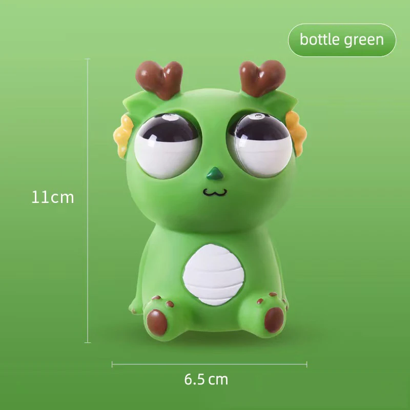 2024 New Fashion Creative Boom Dinosaur Toy Unisex Funny Dragon Year Rubber Eye Boom for Kids Aged 5 to 7 Years