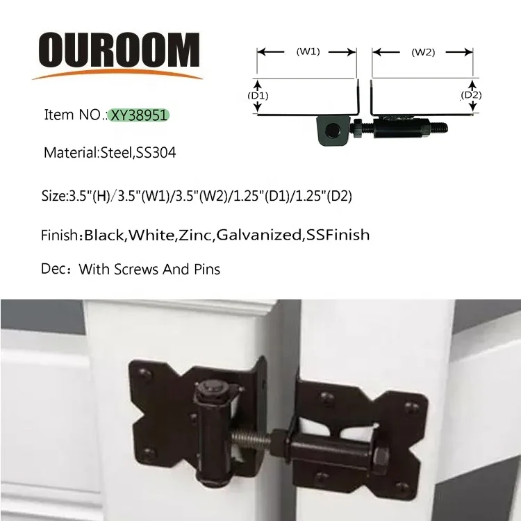 SANKINS Stainless Steel Vinyl Fence Gate Hinge  Heavy Duty Hinge For Wooden Fence