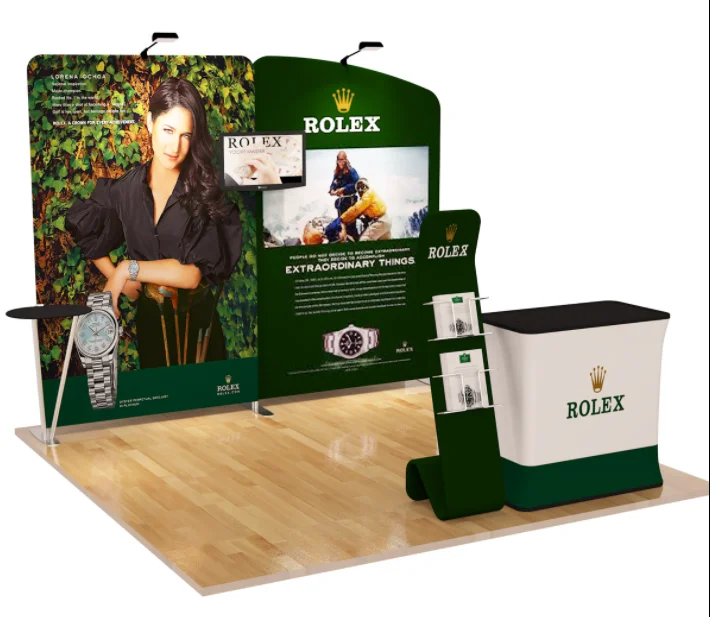 New design portable fabric aluminium tension frame ipad photo booth exhibition stand