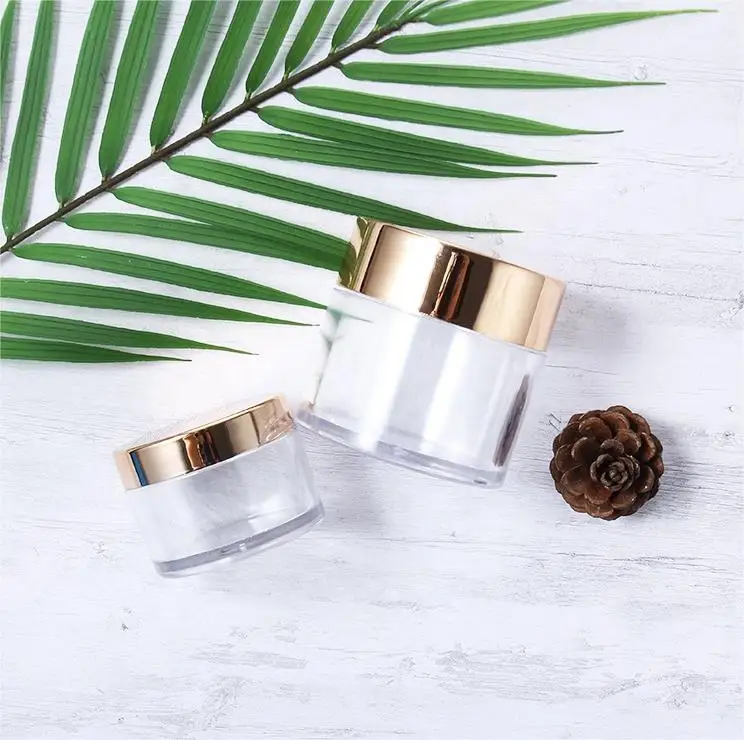 Plastic Cosmetic Cream Jar Blam Lip Scrub Container Pink Gold Lids Acrylic Powder Jars Ail Dip Powder 30ml 60ml 120ml 500ml 16oz