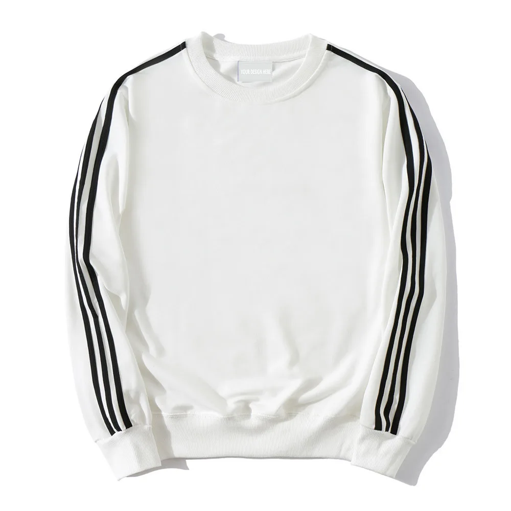 Новый дизайн модная повседневная толстовка с принтом и вышивкой логотипа круглым вырезом черная красная полоса длинным рукавом для мужчин