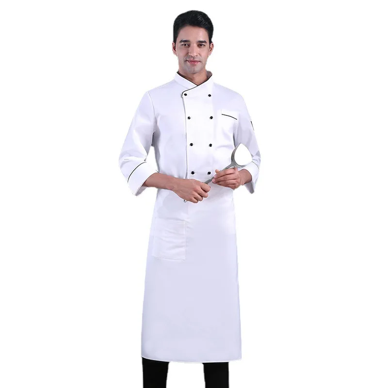 Professional Long Sleeve Chef Clothes Uniform Restaurant Kitchen Cooking Chef Coat Waiter Work Jackets