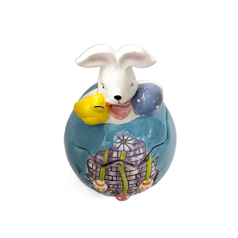 BSCI Audit Professional Factory Cup Bunny Easter Egg Ceramic Decoration With Best Price High Quality