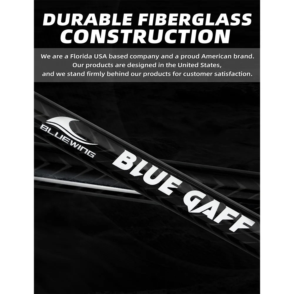 Big Game Carbon Fiber/Fiberglass 3/4/5/6/8/10/12/14/16 ft Fishing Fiber Glass Gaff Hook For Tuna Shark Marlin