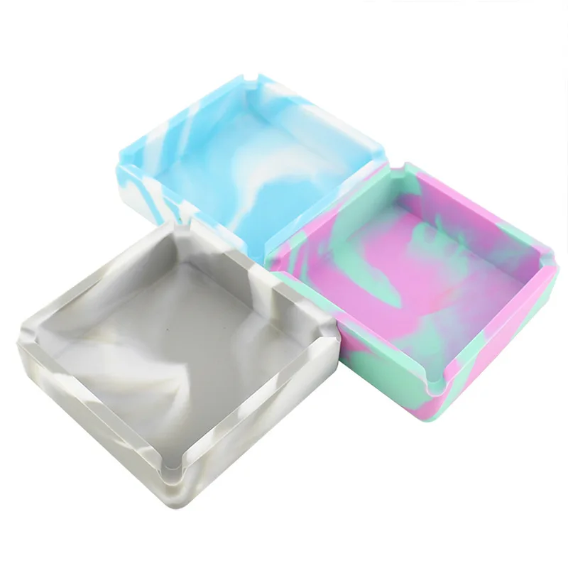 
100MM silicone Tobacco Ashtray bag solid color camouflage colors can be customized vs rolling tray grinder 