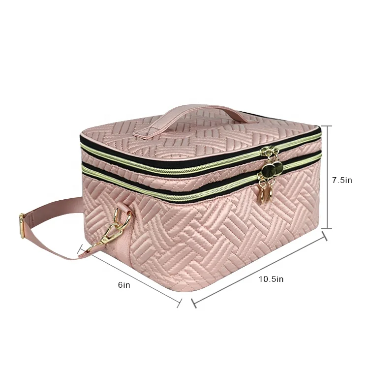Роскошная Водонепроницаемая косметичка двухслойная дорожная с ремешком