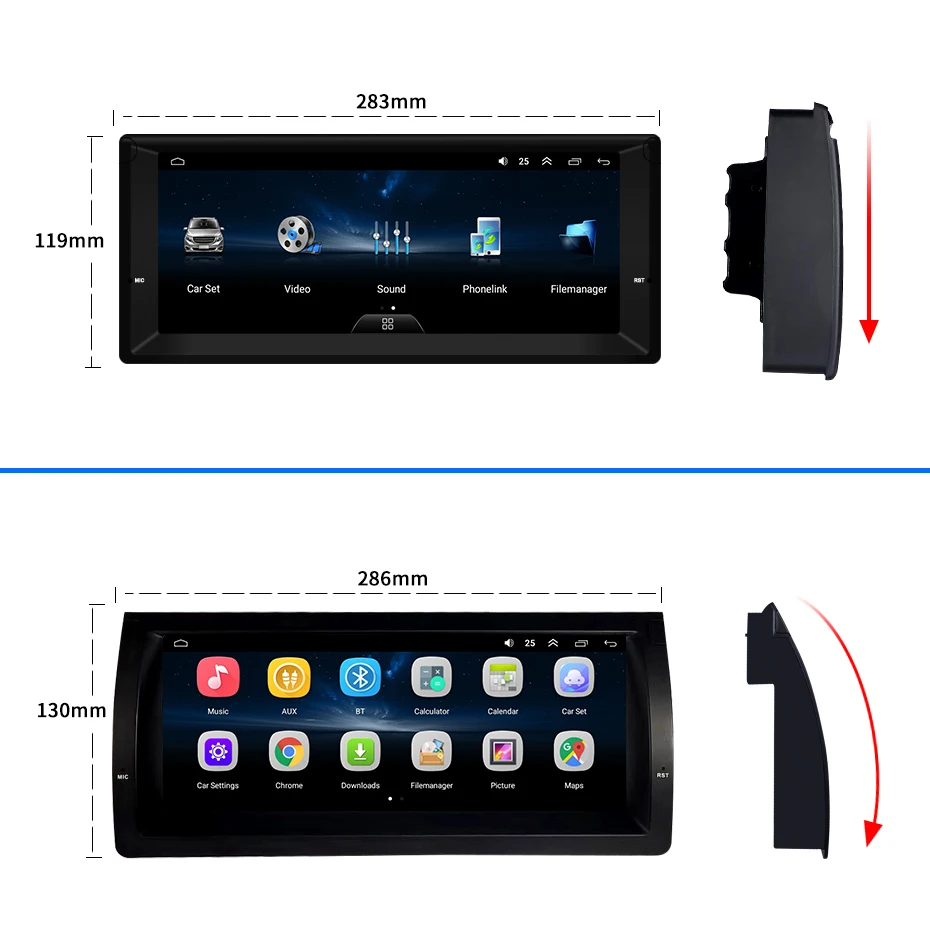 10.25inch Android AUTO Carplay Car Multimedia Video Players Radio Bluetooth Gps Navigation For BMW X5 E53 5 series E38 E39